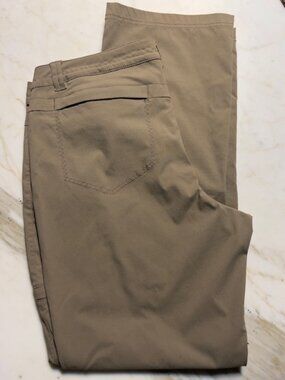 Eddie Bauer Women's Tan Horizon Travex Flexion Stretch Pants Size 16